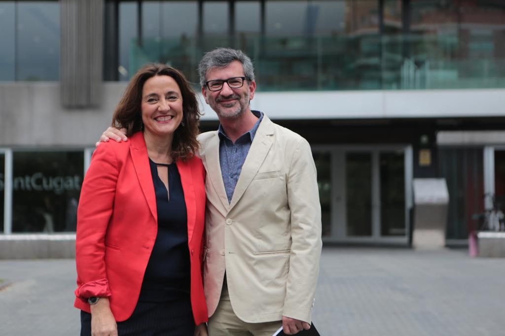 Mercè Conesa, alcaldessa de Sant Cugat entre el 2010 i 2018, juntament amb Josep Maria Vallès. FOTO: Cedida