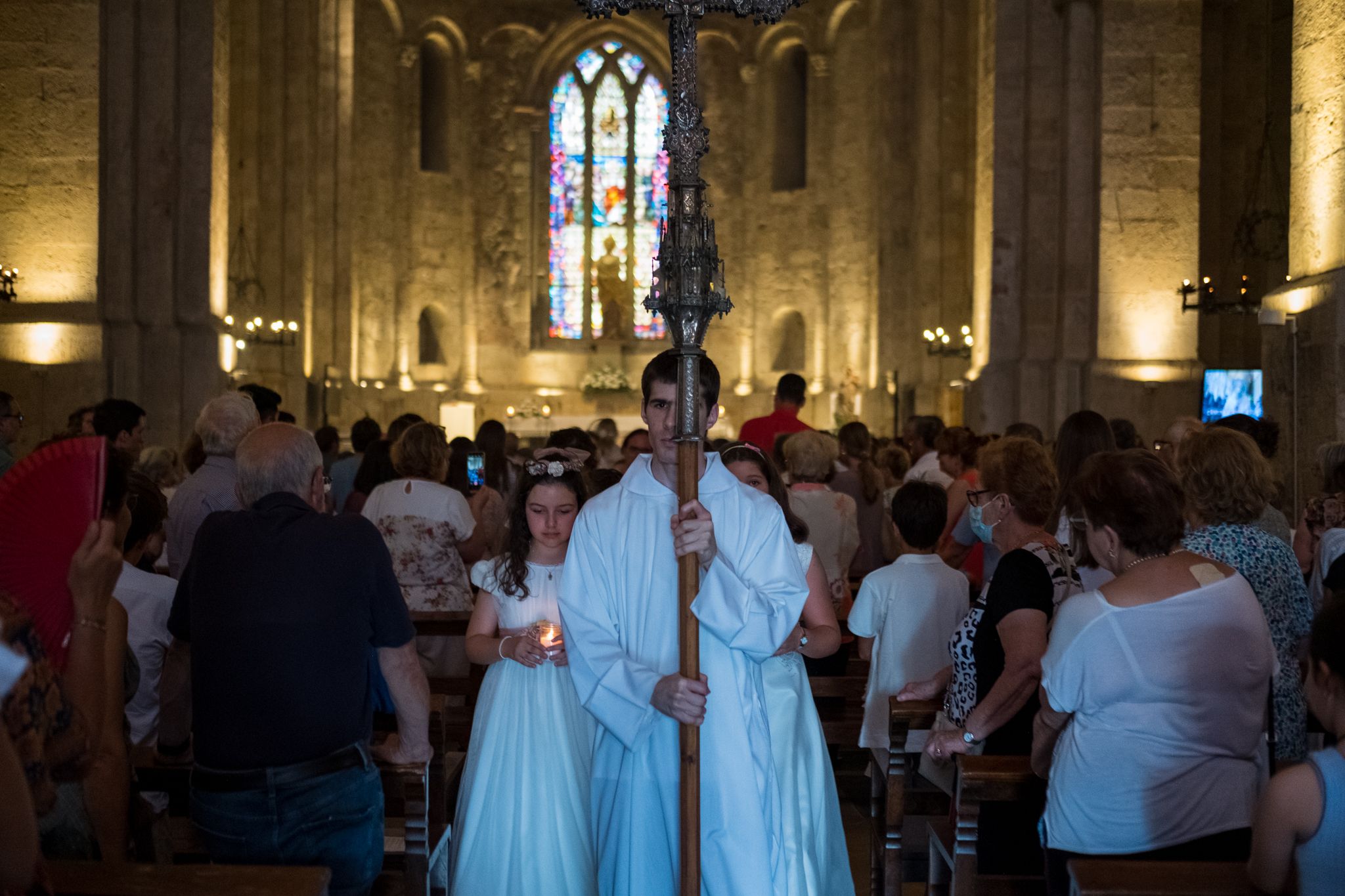 Els santcugatencs s'han reunit als voltants del Monestir per celebrar el Corpus Christi. FOTO: Ale Gómez