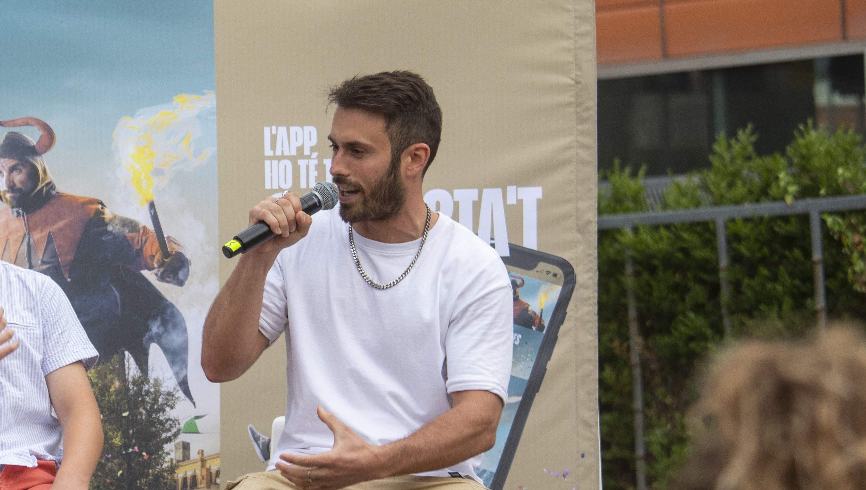 Arnau Blanch (Arnau Griso) a la presentació de la Festa Major de Sant Cugat. FOTO: Ajuntament