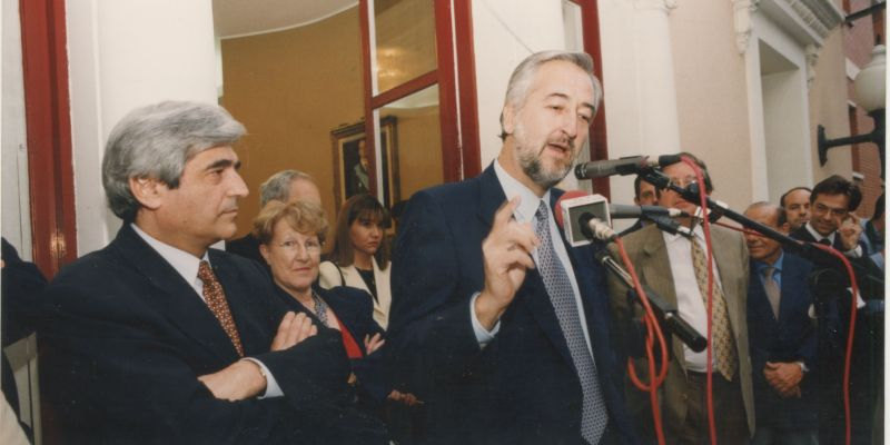 Joan Corbella durant el pregó de 1997. FOTO: Arxiu