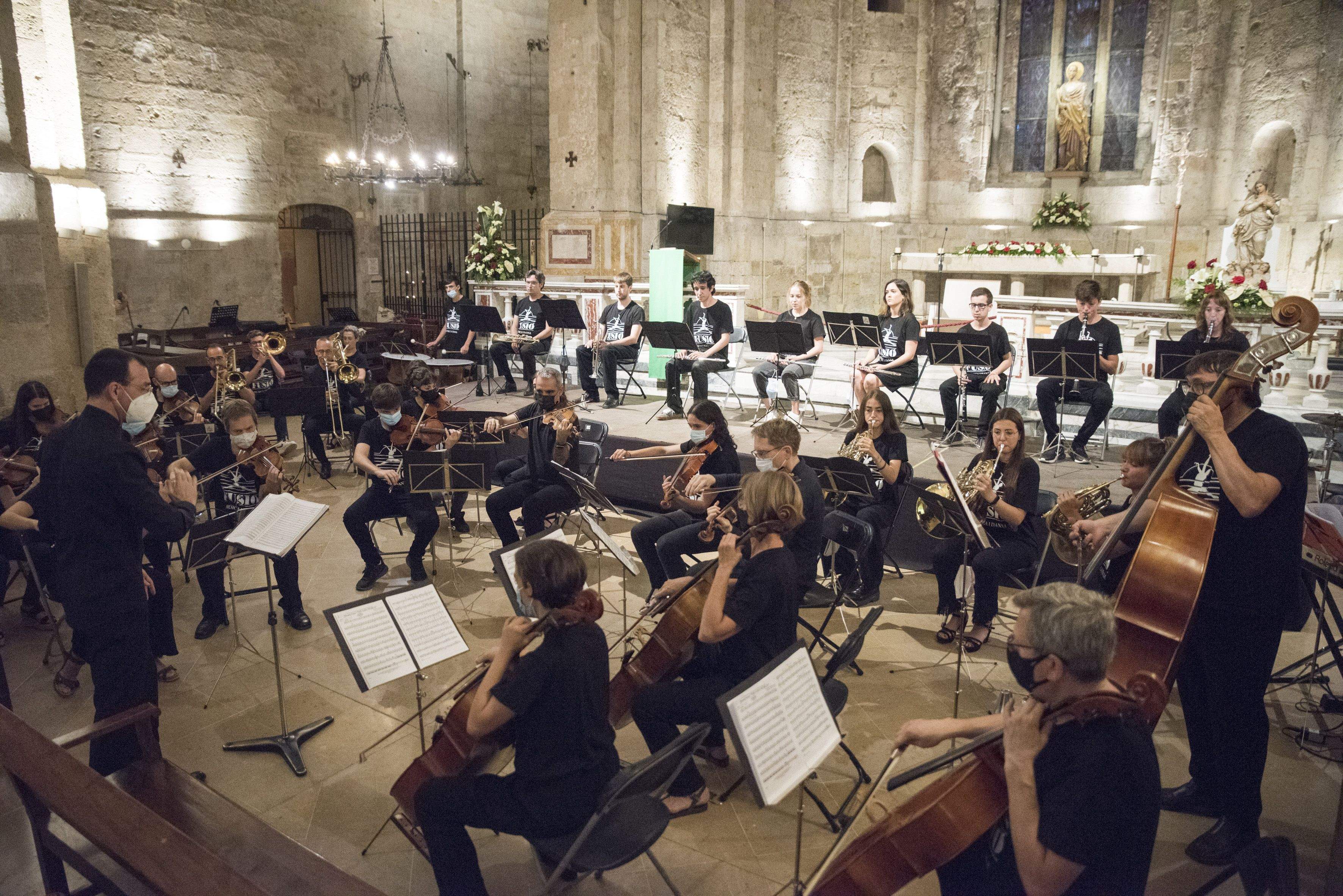 L'orquestra Fusió tornarà a tocar aquest any en el seu tradicional concert al Monestir. FOTO: Arxiu