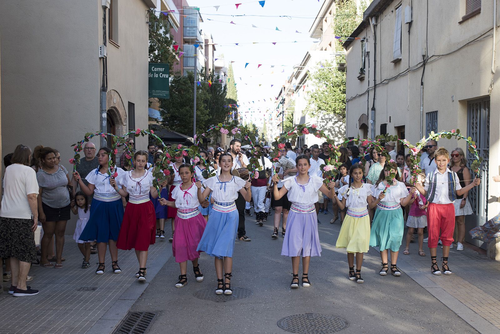El Grup Mediterrània durant el Seguici d'Inici de la Festa Major de Sant Cugat. FOTO: Bernat Millet