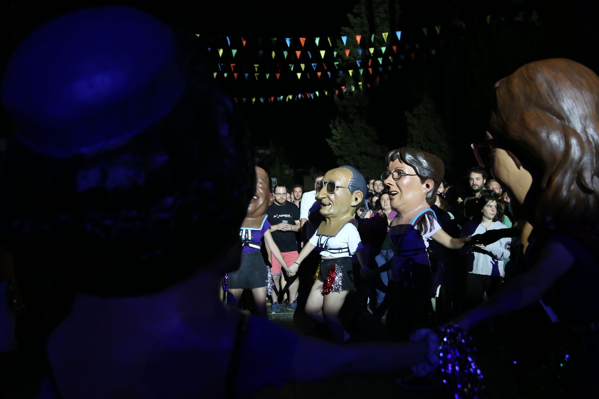 Els Caparrots de Sant Cugat també van participar en el Seguici Nocturn de Festa Major. FOTO: Anna Bassa