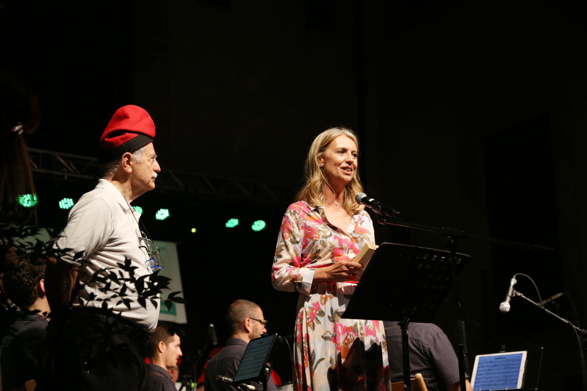 Concert de Festa Major a càrrec de la Societat Coral La Lira i la Cobla Sant Jordi. FOTO: Anna Bassa