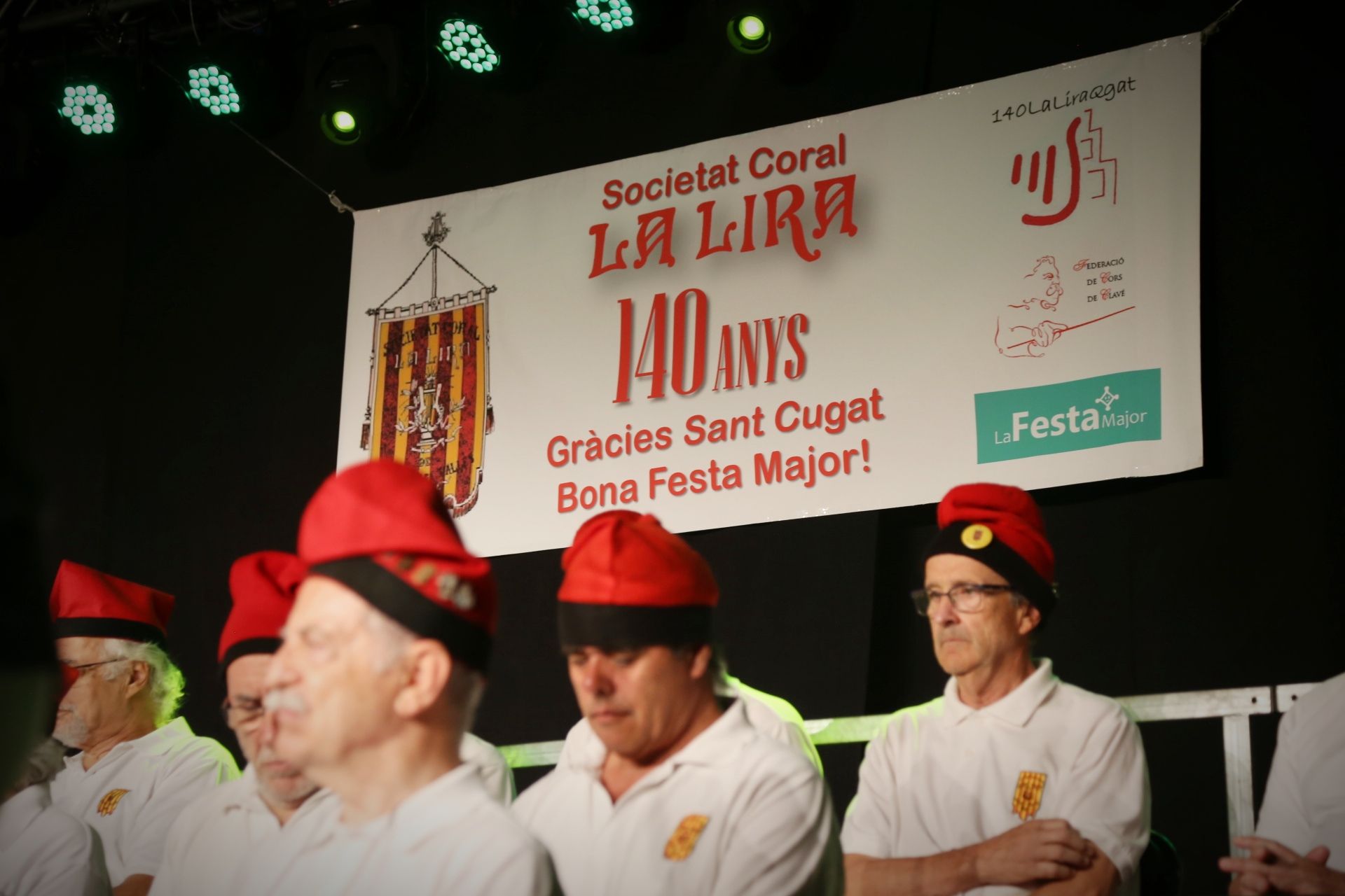 Concert de Festa Major a càrrec de la Societat Coral La Lira i la Cobla Sant Jordi. FOTO: Anna Bassa