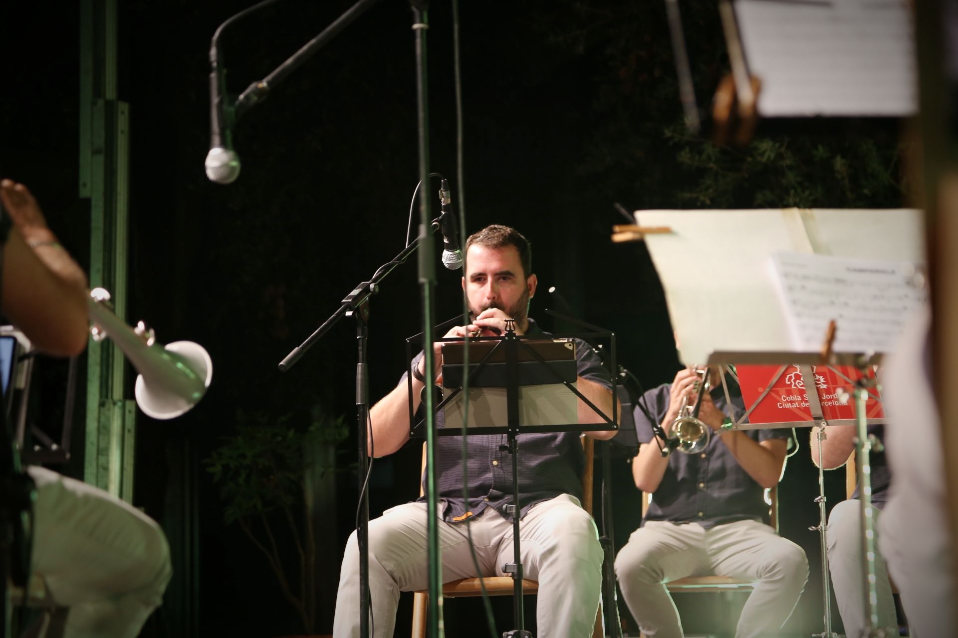 Concert de Festa Major a càrrec de la Societat Coral La Lira i la Cobla Sant Jordi. FOTO: Anna Bassa