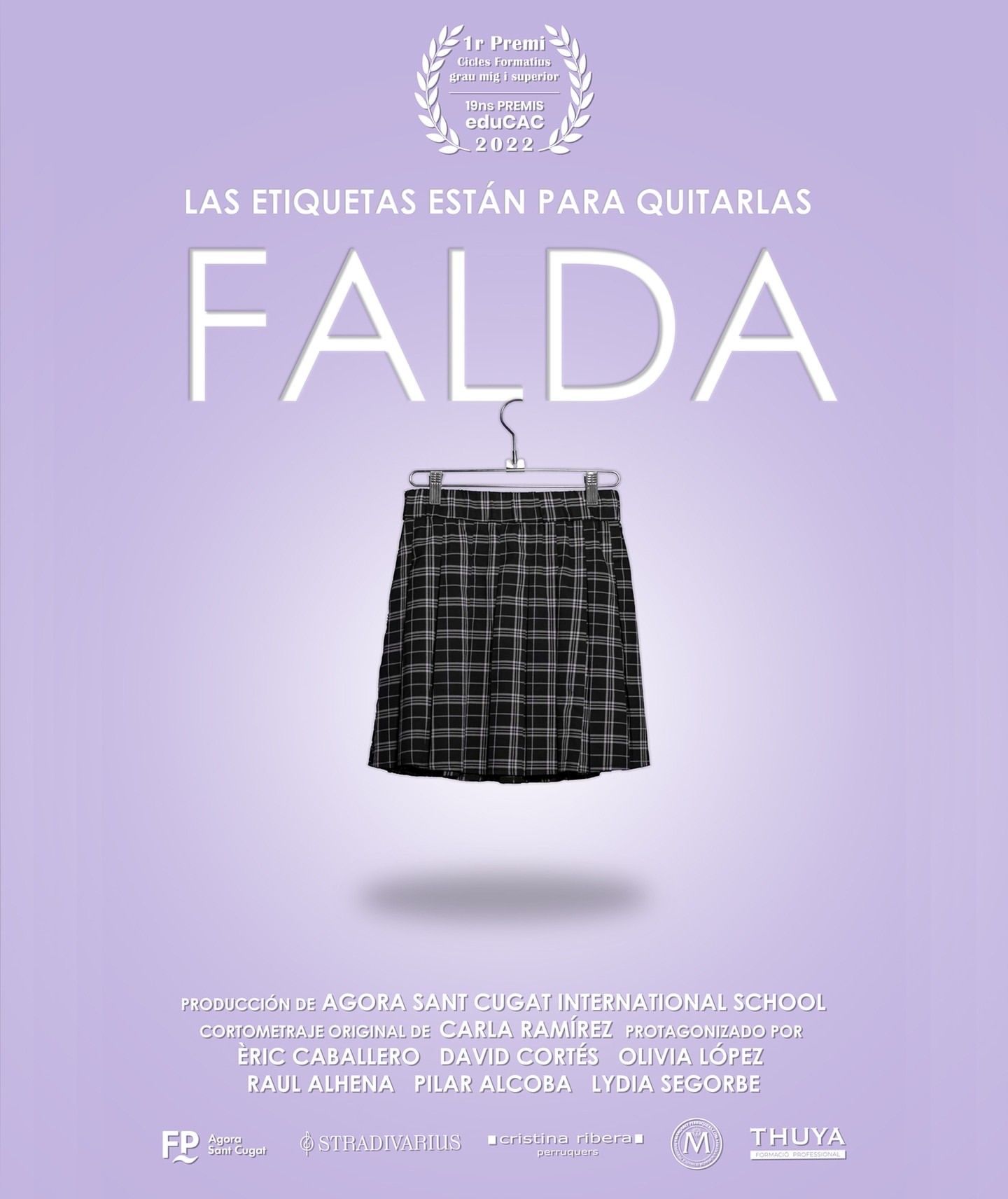 Cartell del curt 'Falda' de l'FP d'Agora International School. FOTO: Cedida