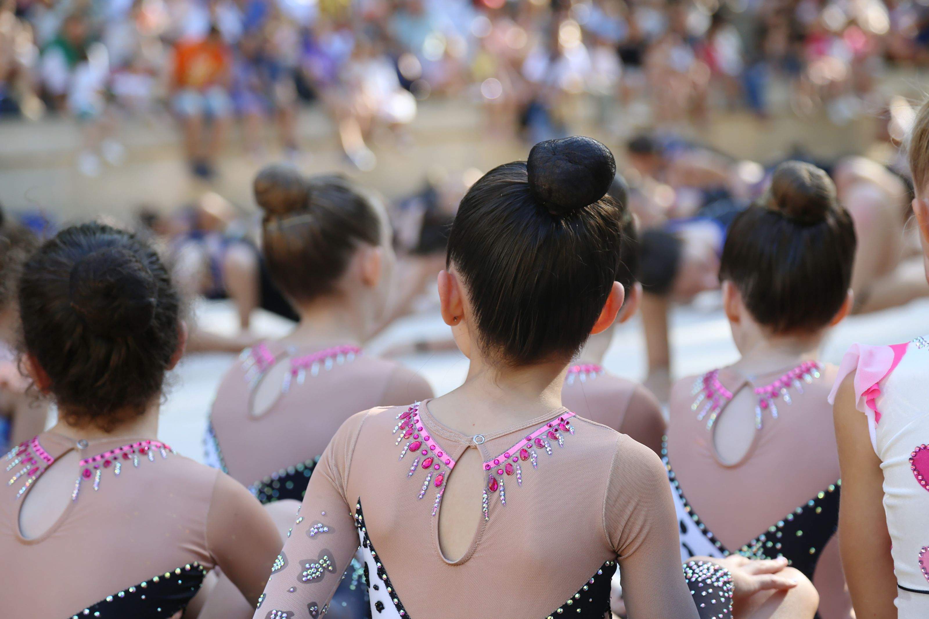 Exhibició de gimnàstica rítmica del Club Gimnàstica Sant Cugat. FOTO: Anna Bassa
