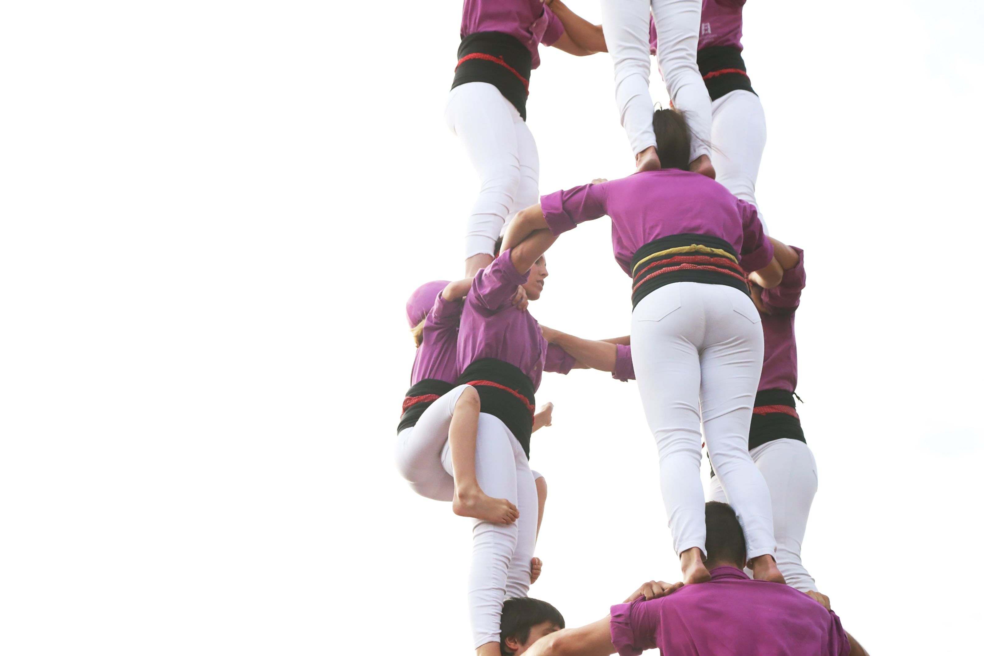 La colla dels Moixiganguers d'Igualada participen a la XXV Diada Castellera de Festa Major. FOTO: Anna Bassa