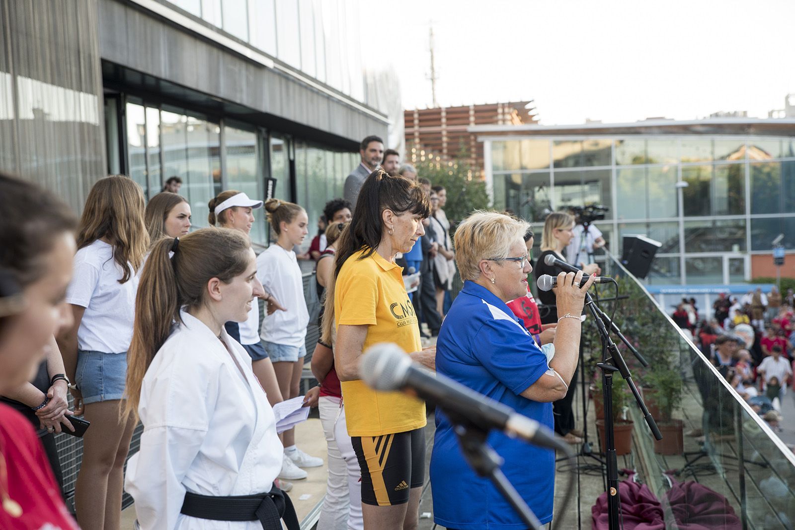 Pregó de la Festa Major a càrrec de l'esport femení. FOTO: Bernat Millet