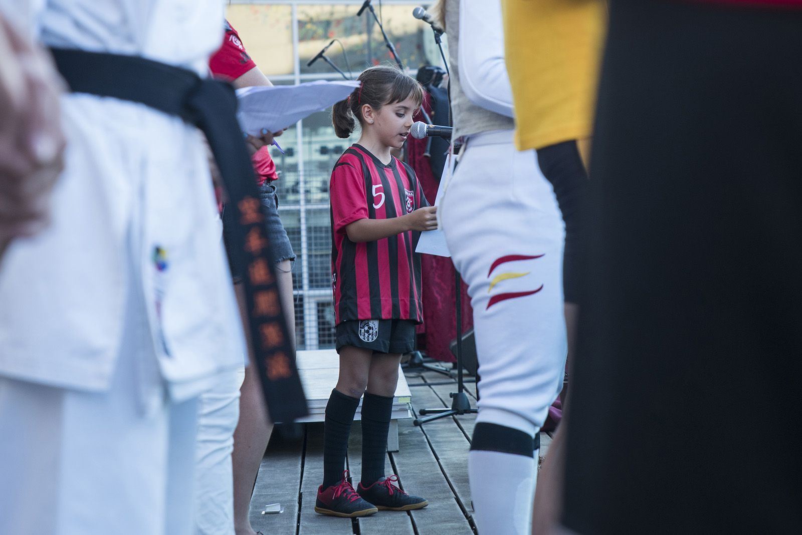 Pregó de la Festa Major a càrrec de l'esport femení. FOTO: Bernat Millet