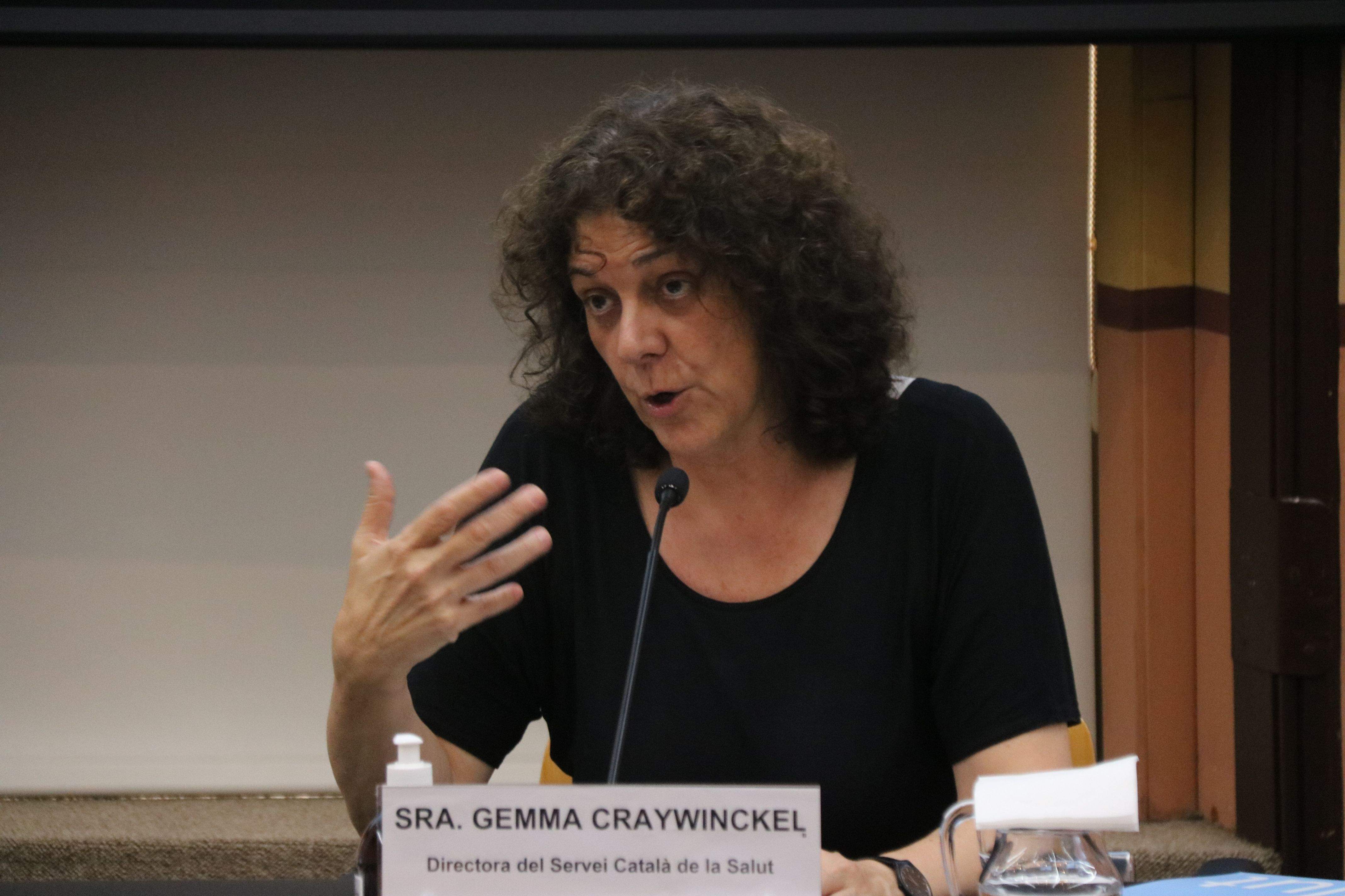 Gemma Craywinckel a la roda de premsa per presentar el nou protocol per demanar la baixa per Covid. FOTO: ACN