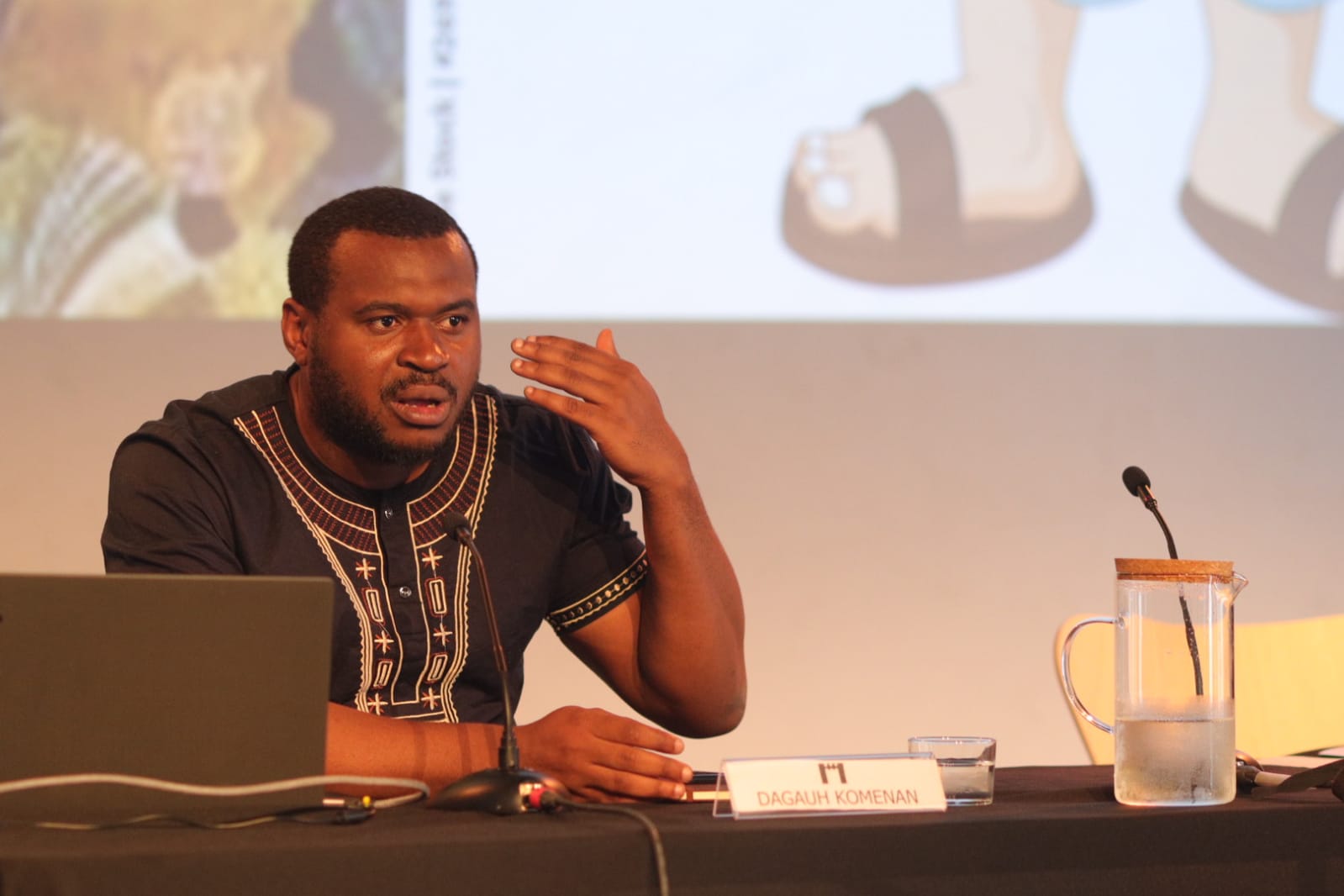Dagauh Komenan a la primera sessió del Curs d'Estiu d'Unipau. FOTO: Ajuntament