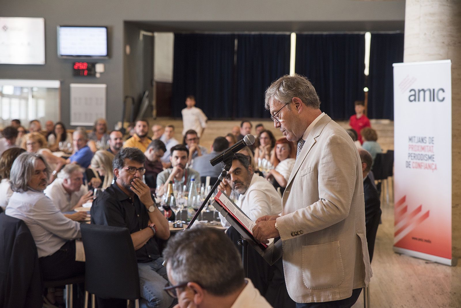 Ramon Grau al 25è aniversari de l'AMIC. FOTO: Bernat Millet.