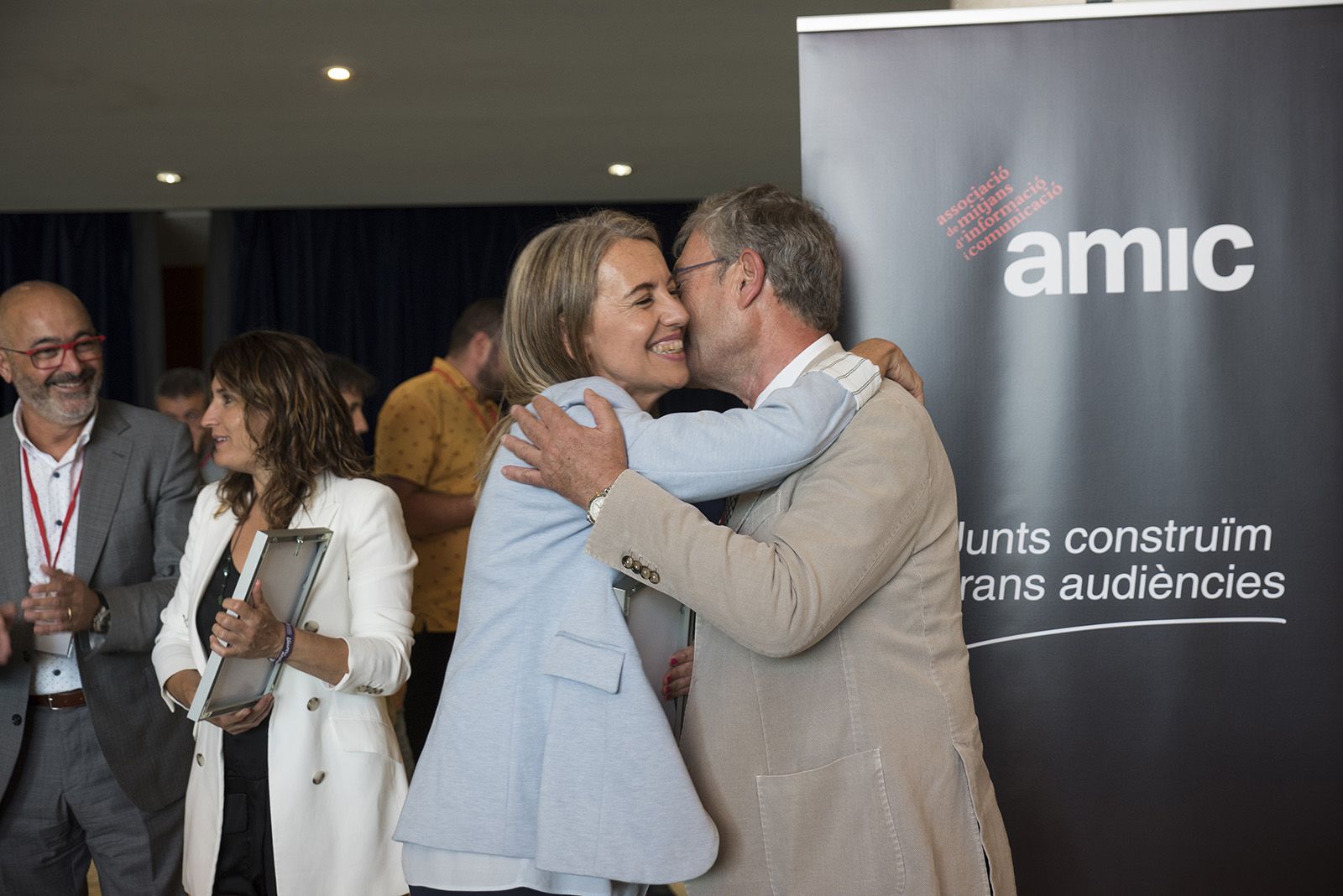 Mireia Ingla i Ramon Grau al 25è aniversari de l'AMIC. FOTO: Bernat Millet.