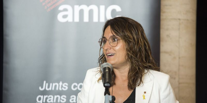Laura Vilagrà a l'assemblea pel 25è aniversari de l'AMIC. FOTO: Bernat Millet.