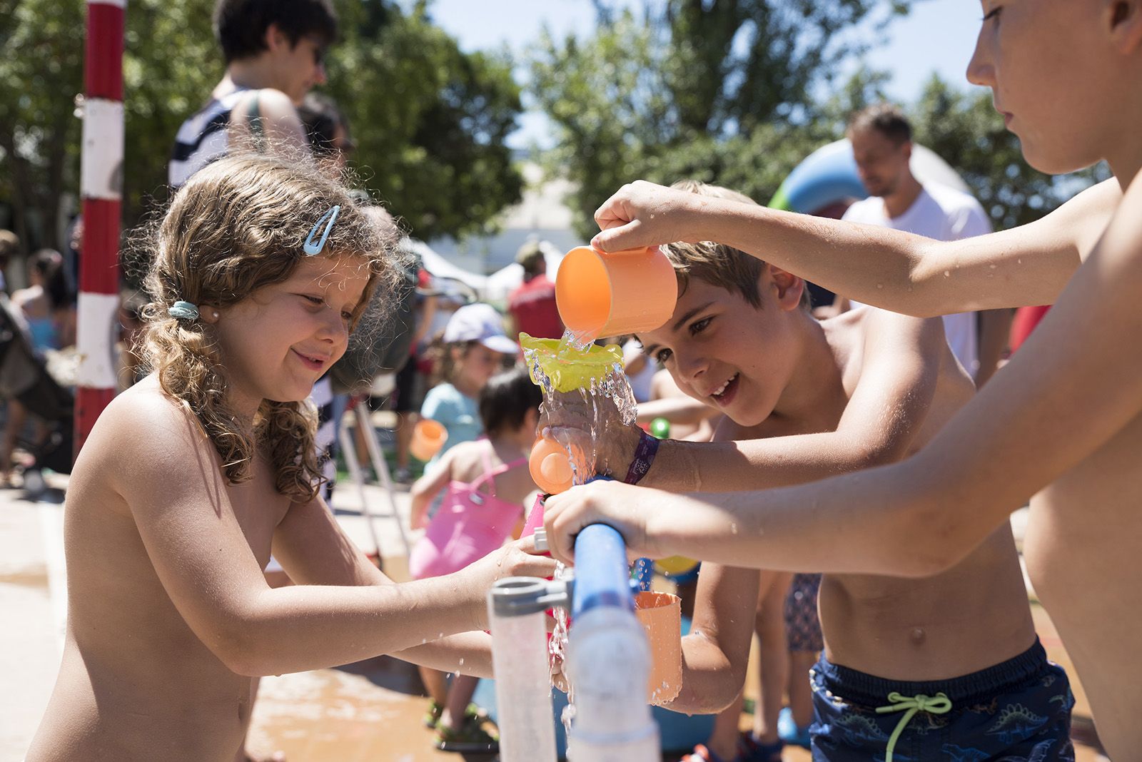 Festa de l'aigua de la Festa Major de Mira-Sol. FOTO: Bernat Millet.