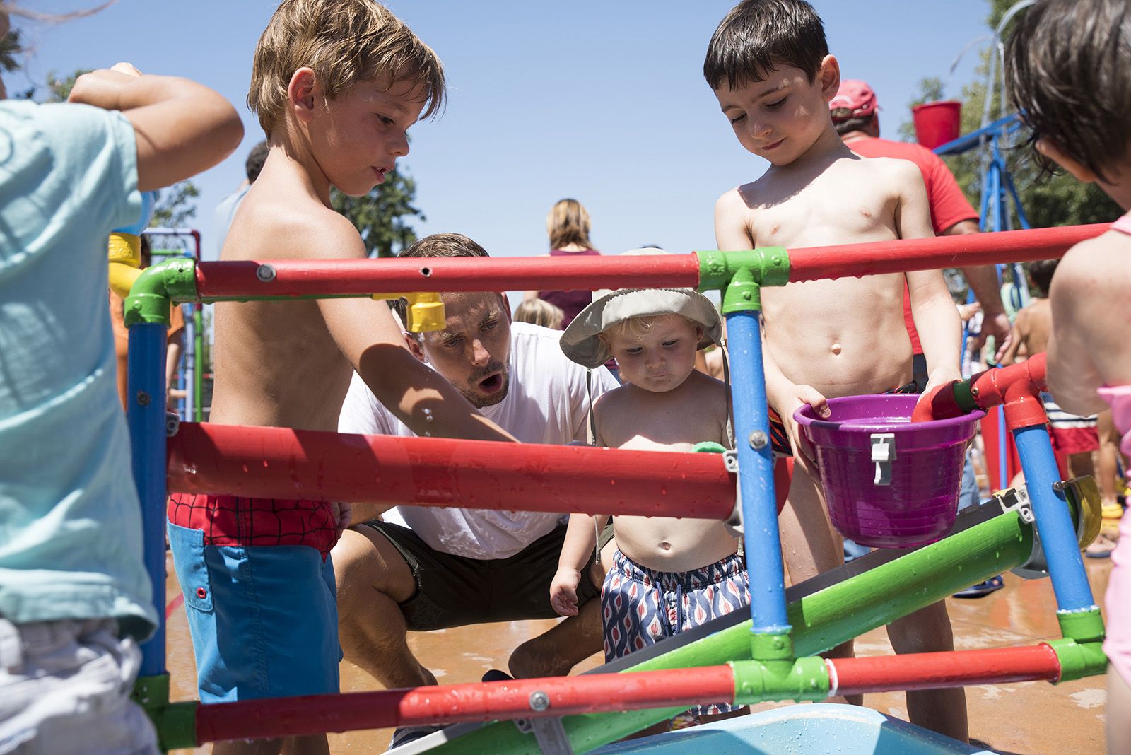 Festa de l'aigua de la Festa Major de Mira-Sol. FOTO: Bernat Millet.