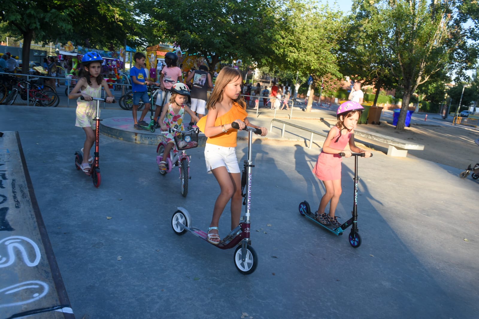 Taller de Patinet i Skate durant la Festa Major de Mira-sol. FOTO: Ajuntament