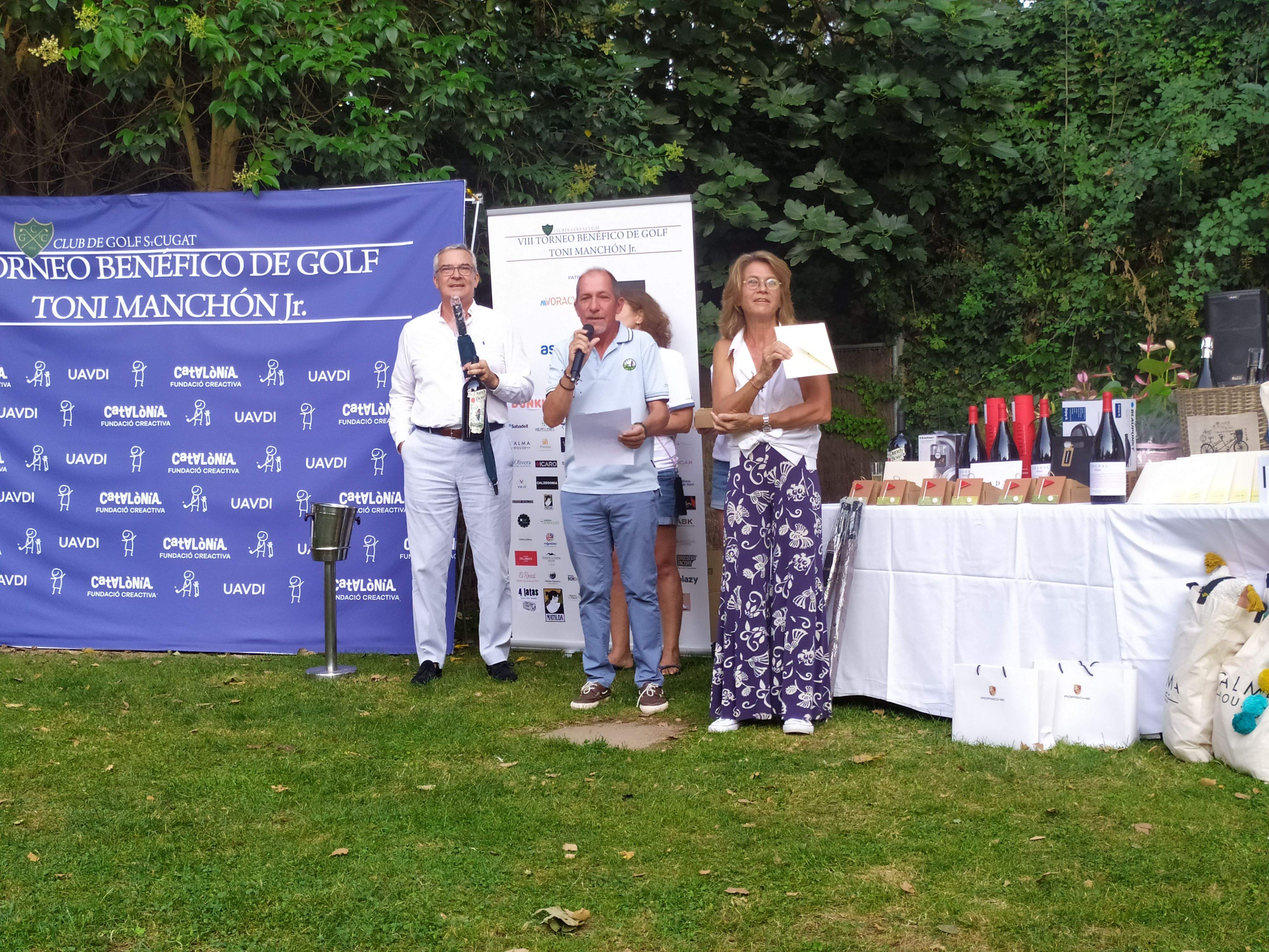 Imatge de l'entrega de premis del torneig de golf de Catalònia Fundació Creactiva. FOTO: Cedida