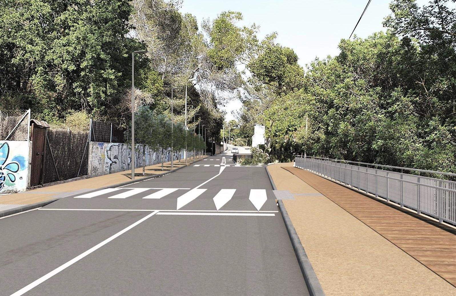 Imatge virtual del que seria el camí escolar de La Floresta. FOTO: Ajuntament