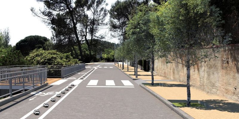 Imatge virtual del que seria el camí escolar de La Floresta. FOTO: Ajuntament