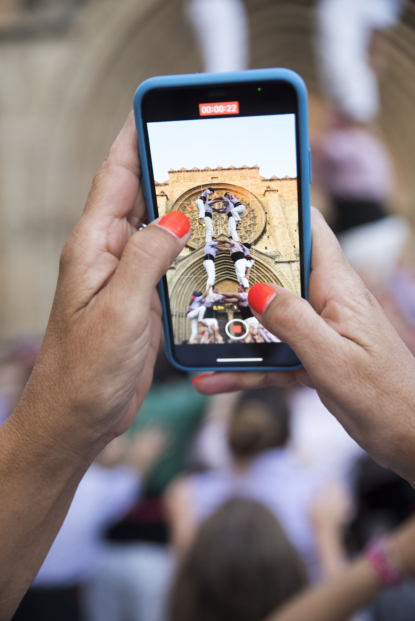 Els Castellers de Sant Cugat estrenen la Diada de la Llotgeta, que agafa el relleu a la Diada de Sant Cugat. FOTO: Bernat Millet
