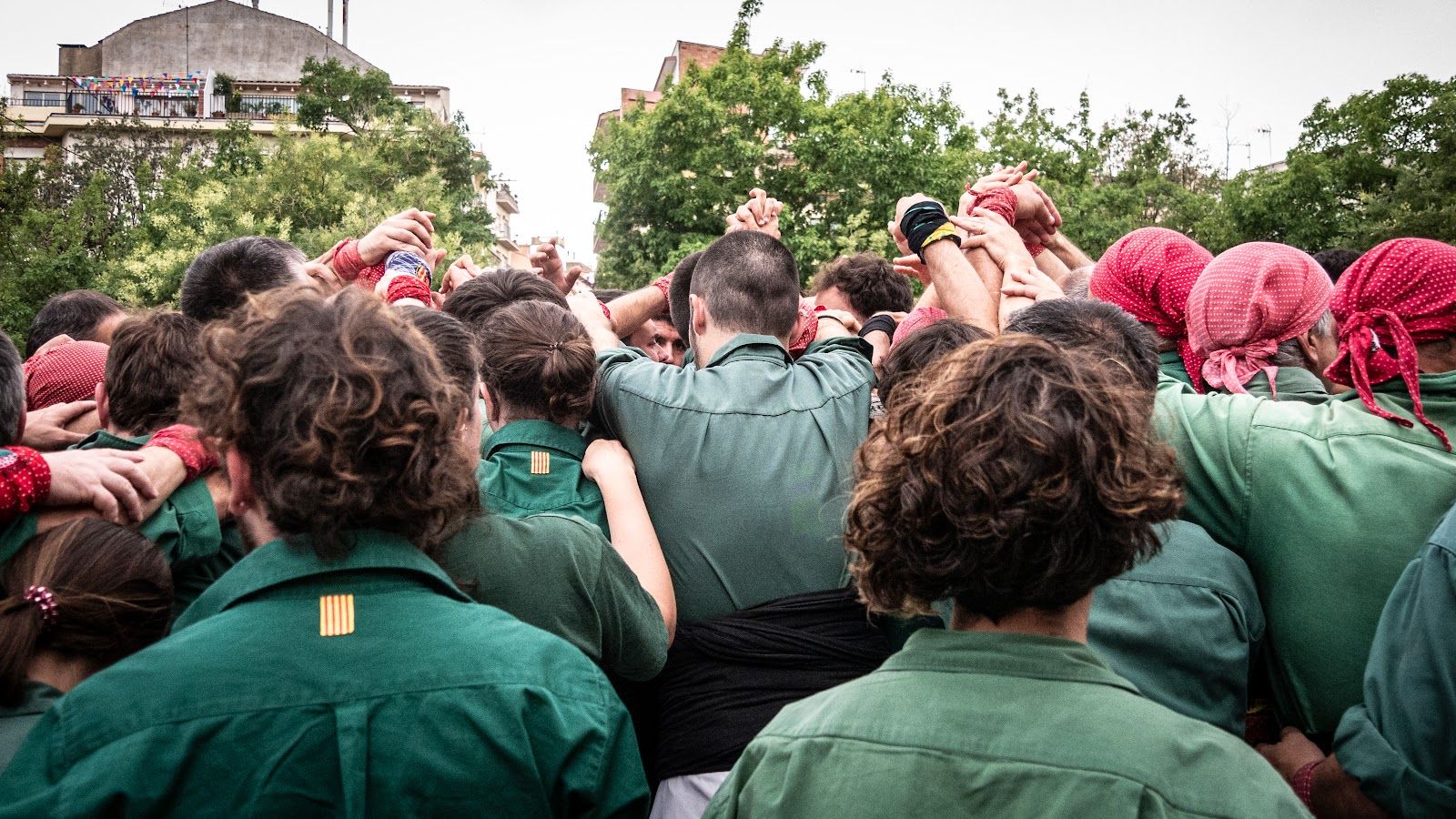 Pinya del 5d7 a la Festa Major 2022. FOTO: Toni Curcó