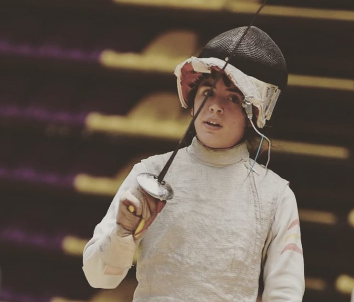 Cristina Garcia va començar a practicar esgrima en el Liceu Italià. FOTO: Cedida