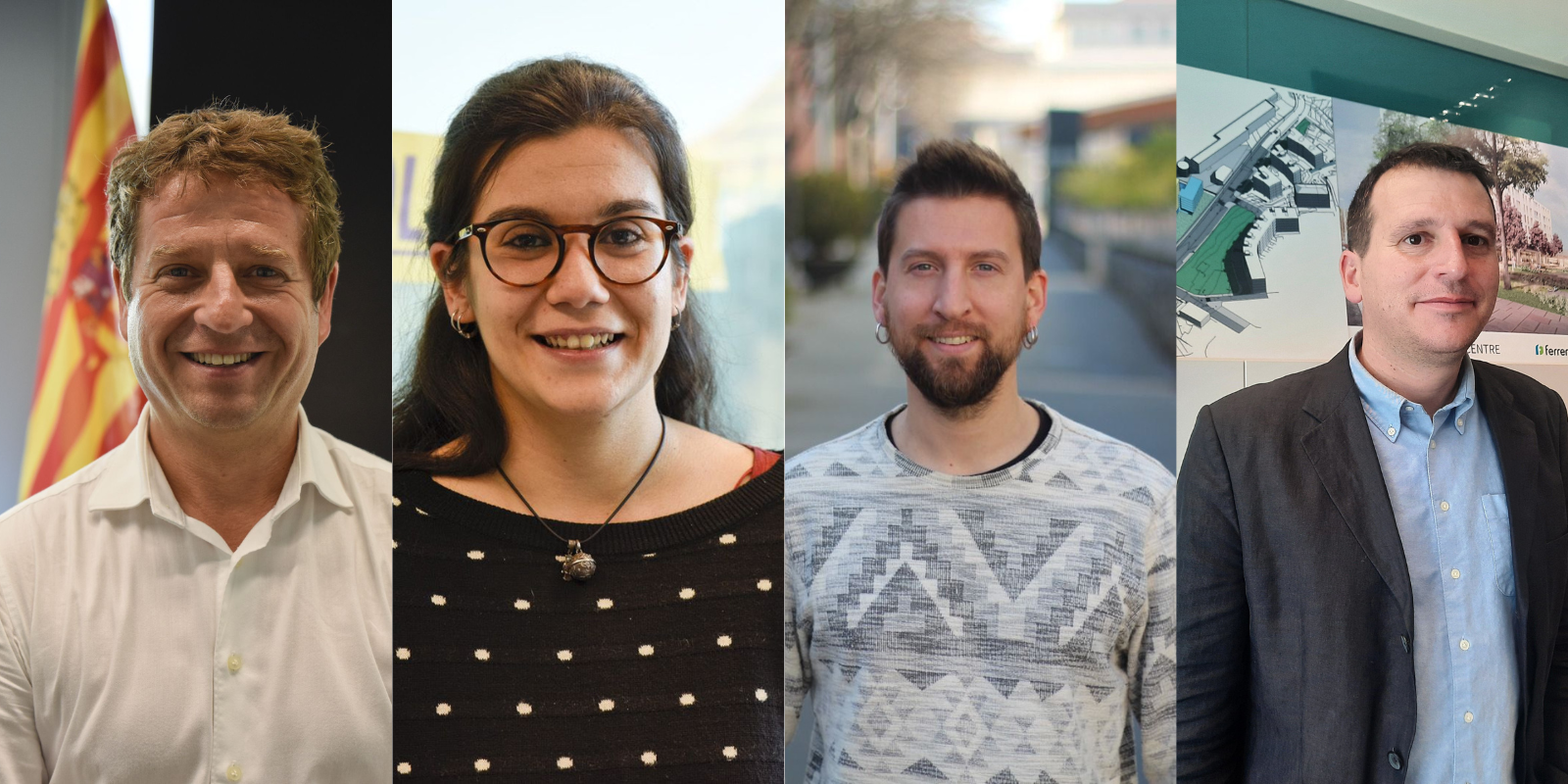 Soler, Madrona, Simarro i Duch (d'esquerra a dreta) seran els alcaldes accidentals aquest estiu. FOTO: Arxiu