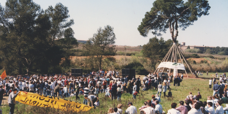 La manifestació del 17 de març de 1997 en defensa del Pi d'en Xandri encara és la més nombrosa feta a Sant Cugat FOTO: Xavier Larrosa
