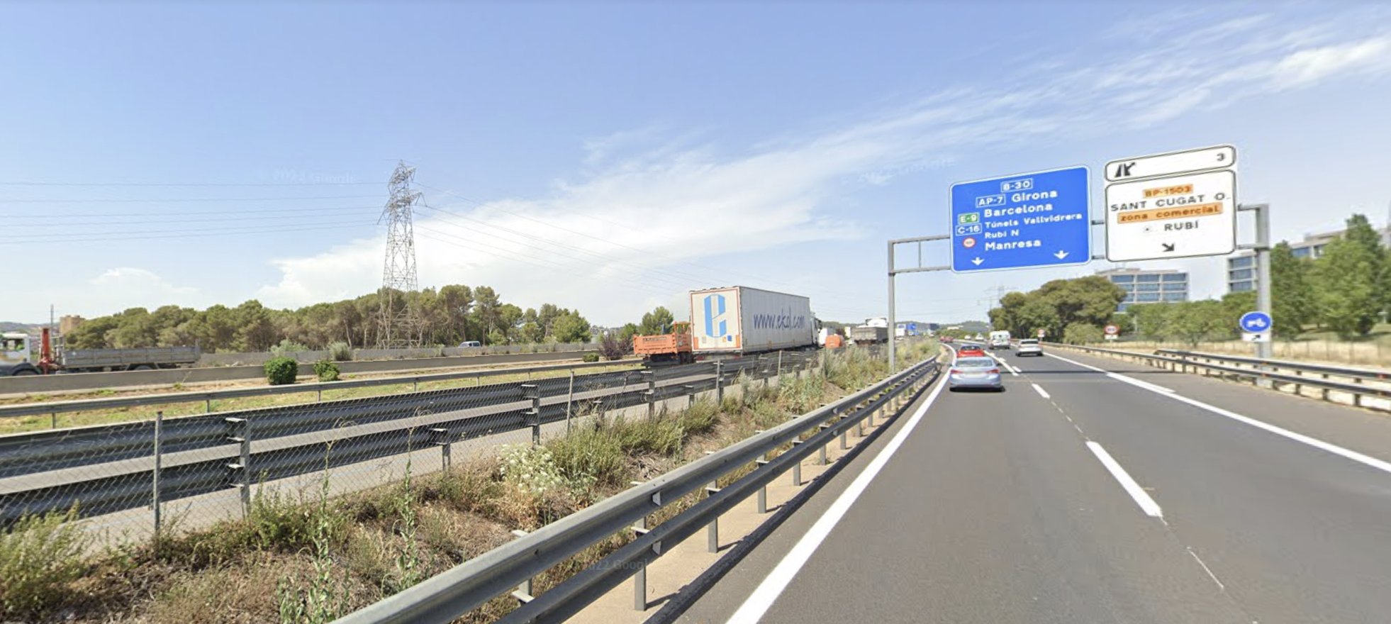 Tram de l'AP-7 quilòmetre 159. FOTO: Google Maps