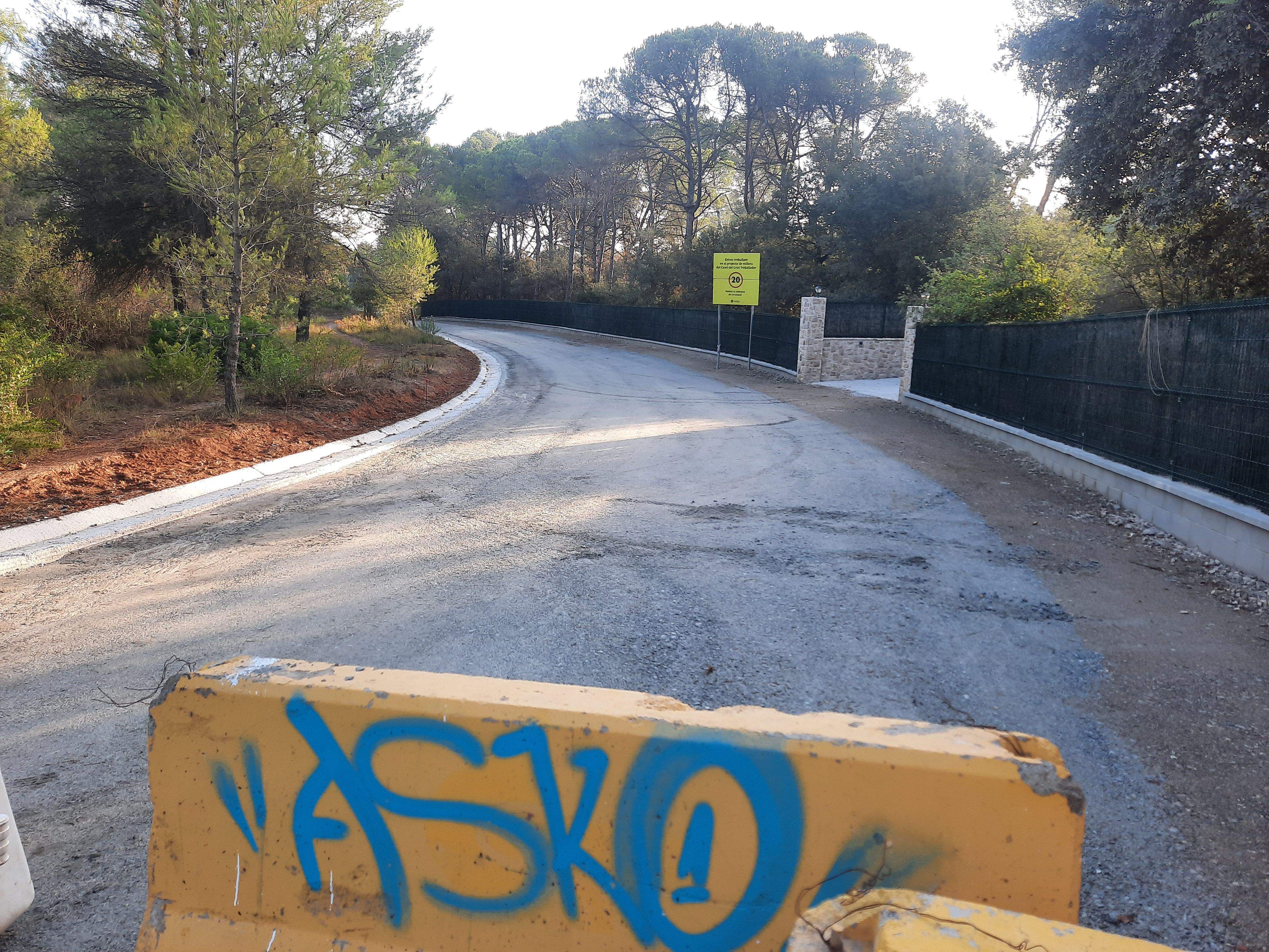 Estat del camí de Crist Treballador, just a l'inici de l'Arrabassada, aquest 24 d'agost FOTO: TOT Sant Cugat