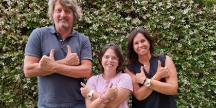 Glen Lancastle, Rebecca Lancastle, Elena Vivancos. FOTO: Cedida