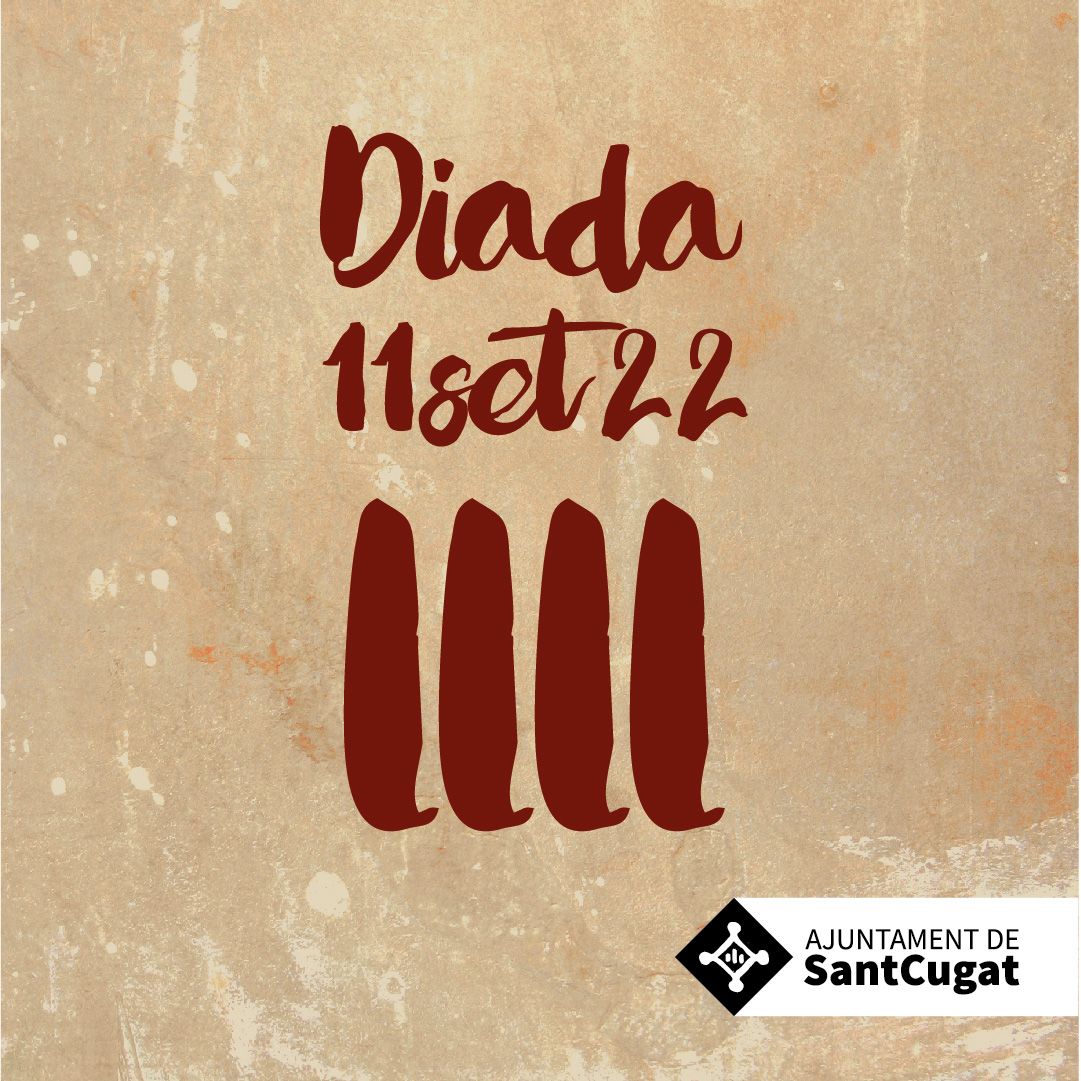Cartell de la Diada a Sant Cugat 2022