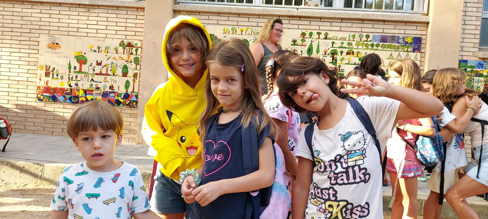 Alumnes de l'Escola La Floresta durant l'inici del curs escolar 2022-2023. FOTO: TOT