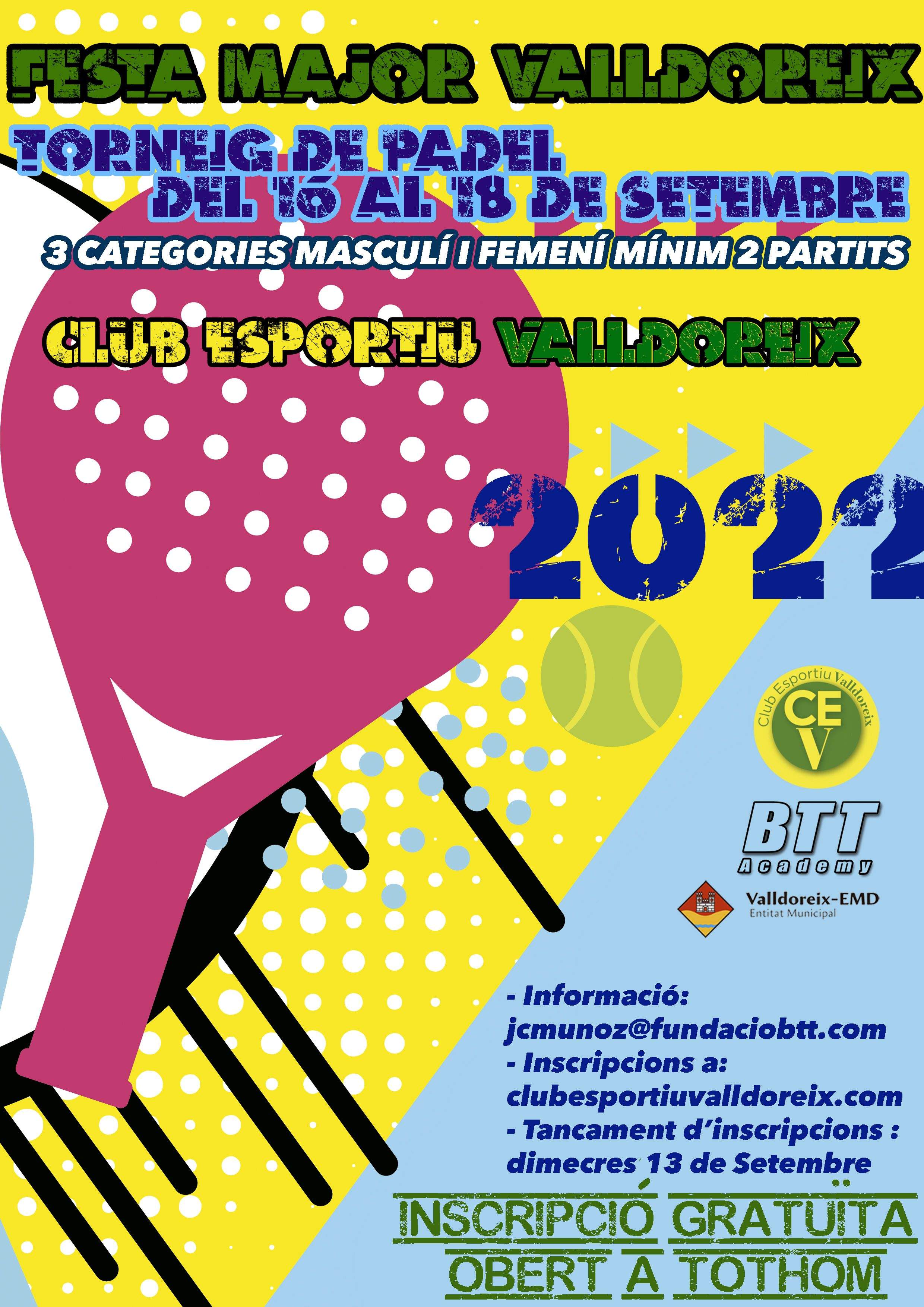 poster festa major padel 22