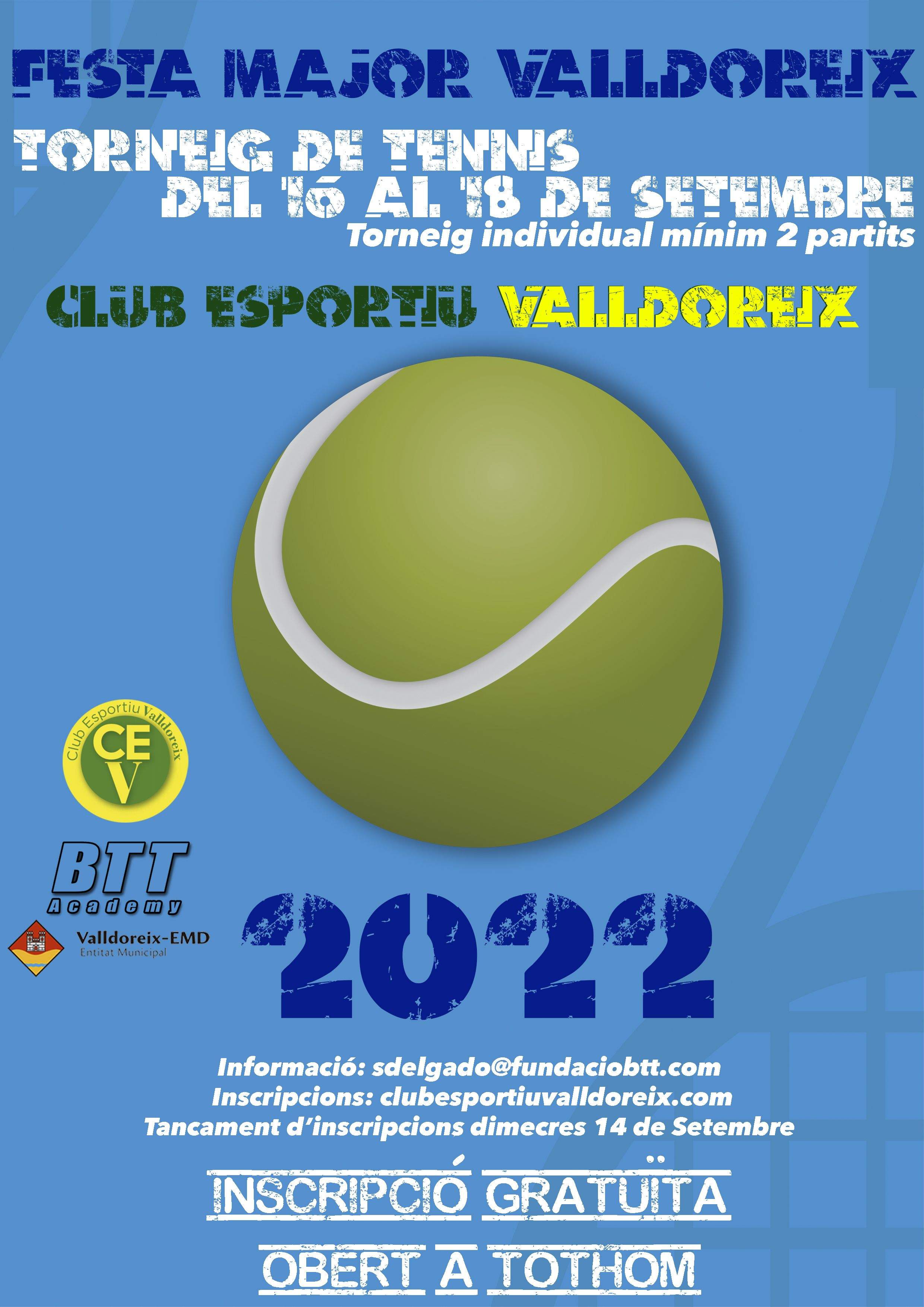 poster festa major tennis 22