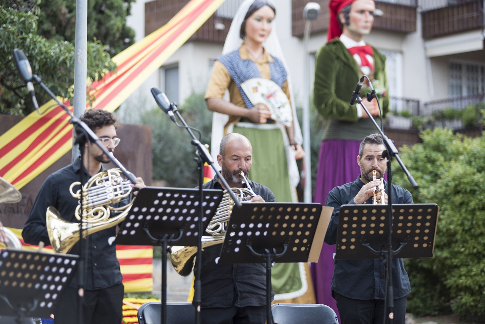 L'Orquestra Simfònica de Sant Cugat amenitza l'Ofrena floral a Rafael Casanova. Foto: Bernat Millet.