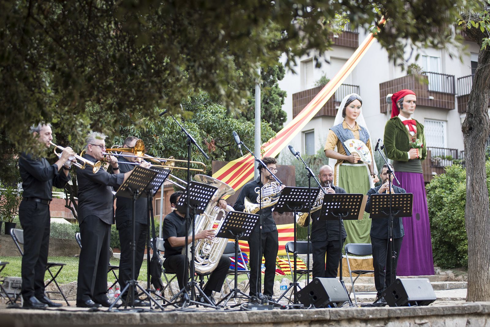 L'Orquestra Simfònica de Sant Cugat amenitza l'Ofrena floral a Rafael Casanova. Foto: Bernat Millet.