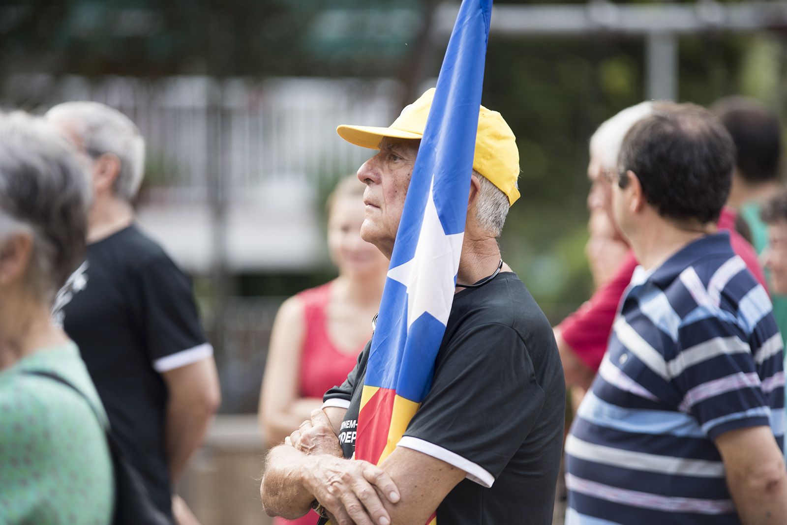 Ofrena floral a Rafael Casanova. Foto: Bernat Millet.