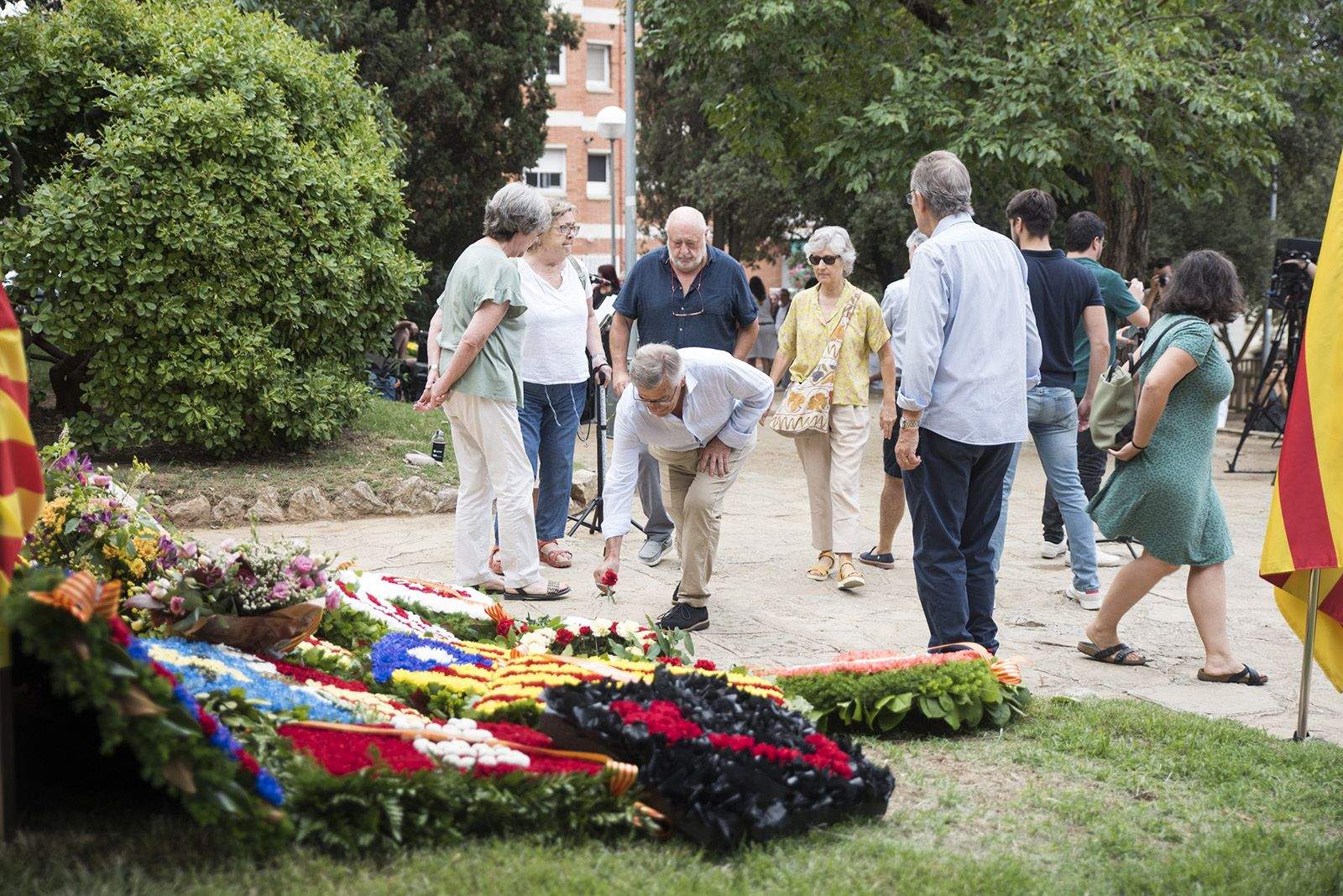 Comuns fa l'Ofrena floral a Rafael Casanova. Foto: Bernat Millet.