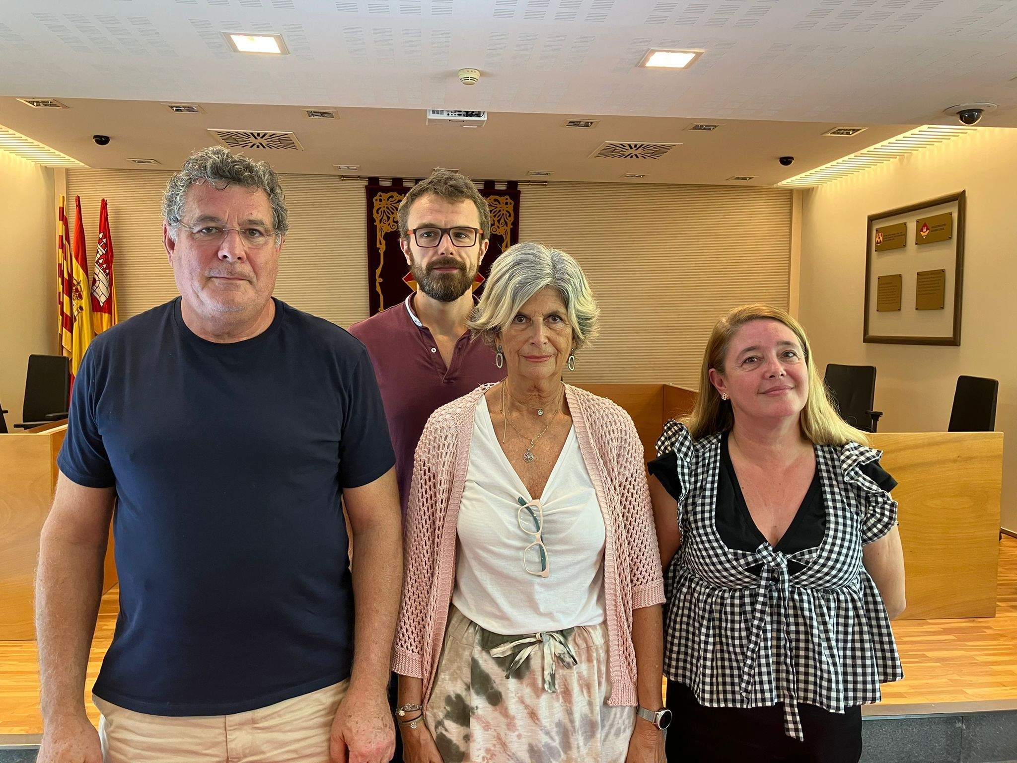 El govern de Junts a Valldoreix: Josep Puig, Bernat Gisbert, Susana Herrada i Lluïsa Muñoz FOTO: TOT Sant Cugat