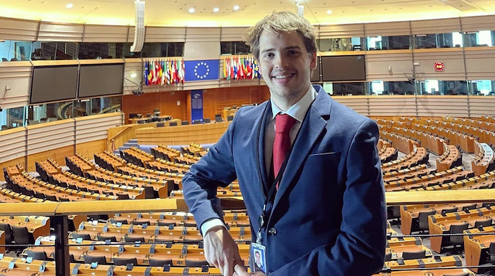 Marc Tolrà al Parlament Europeu. FOTO: Twitter