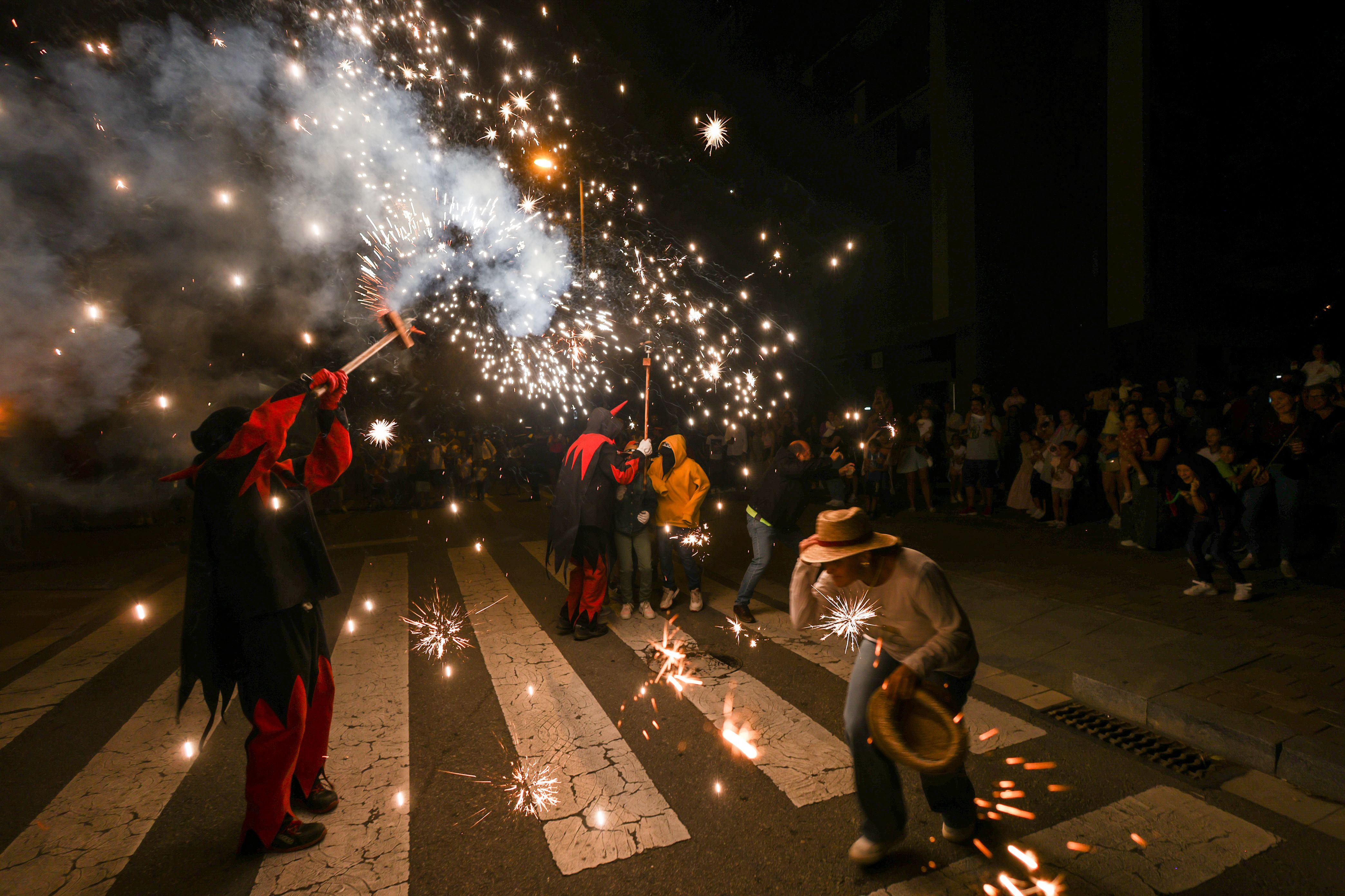 Correfoc de Festa Major a Volpelleres. FOTO: Lali Puig