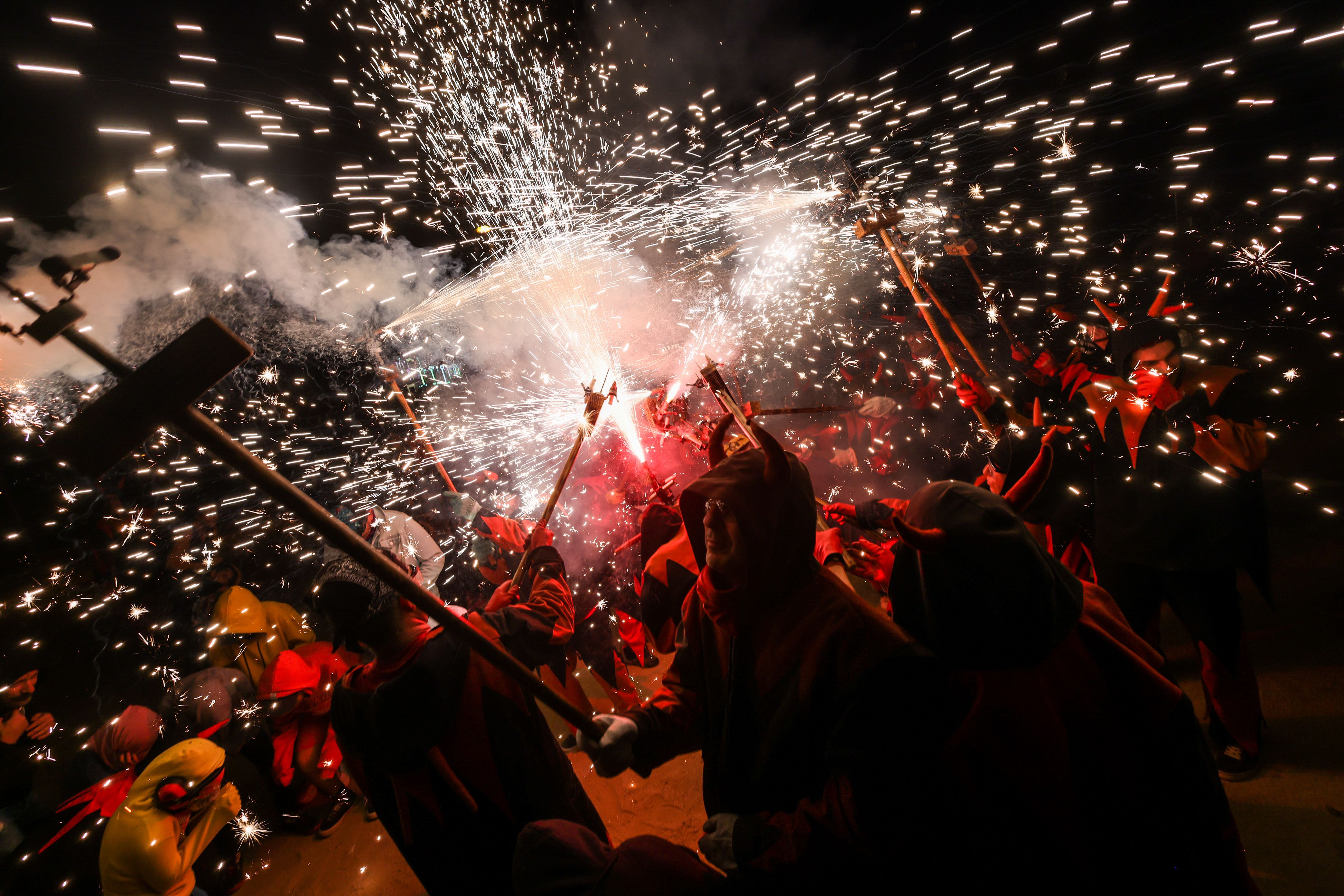 Correfoc de Festa Major a Volpelleres. FOTO: Lali Puig