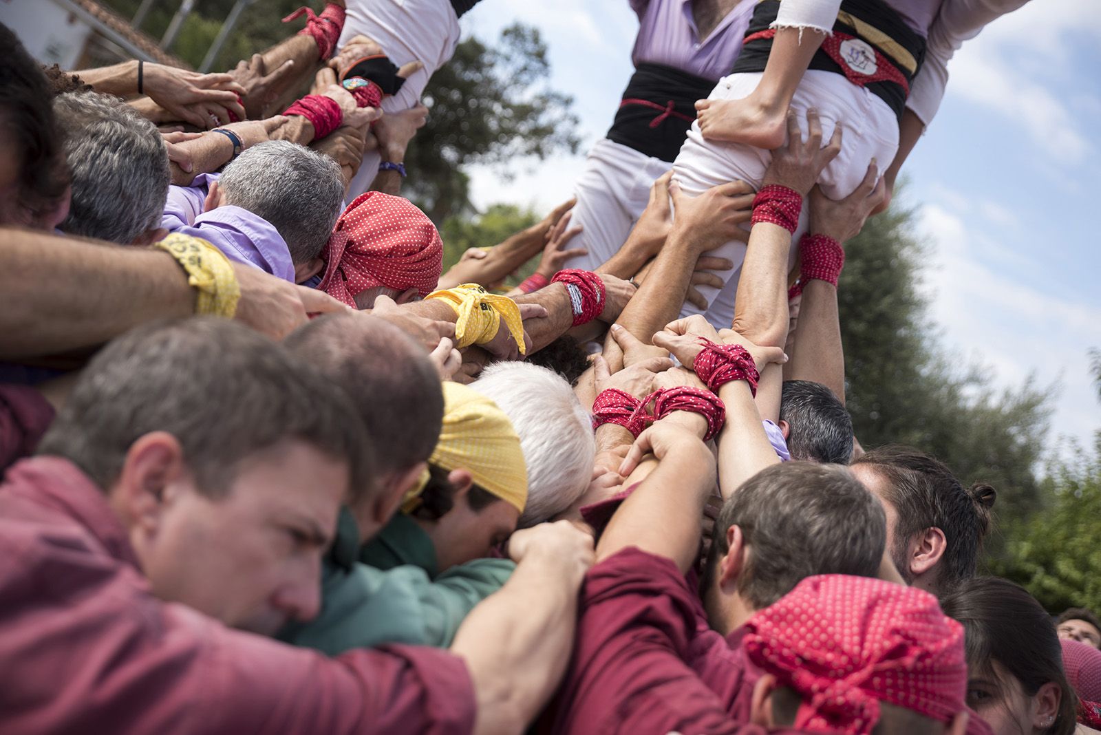 Trobada Castellera de Festa Major de Valldoreix. FOTO: Bernat Millet.