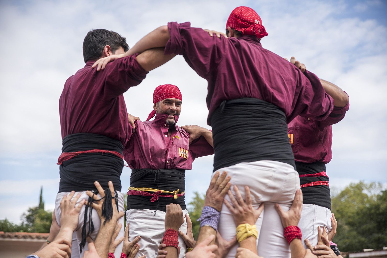 Trobada Castellera de Festa Major de Valldoreix. FOTO: Bernat Millet.