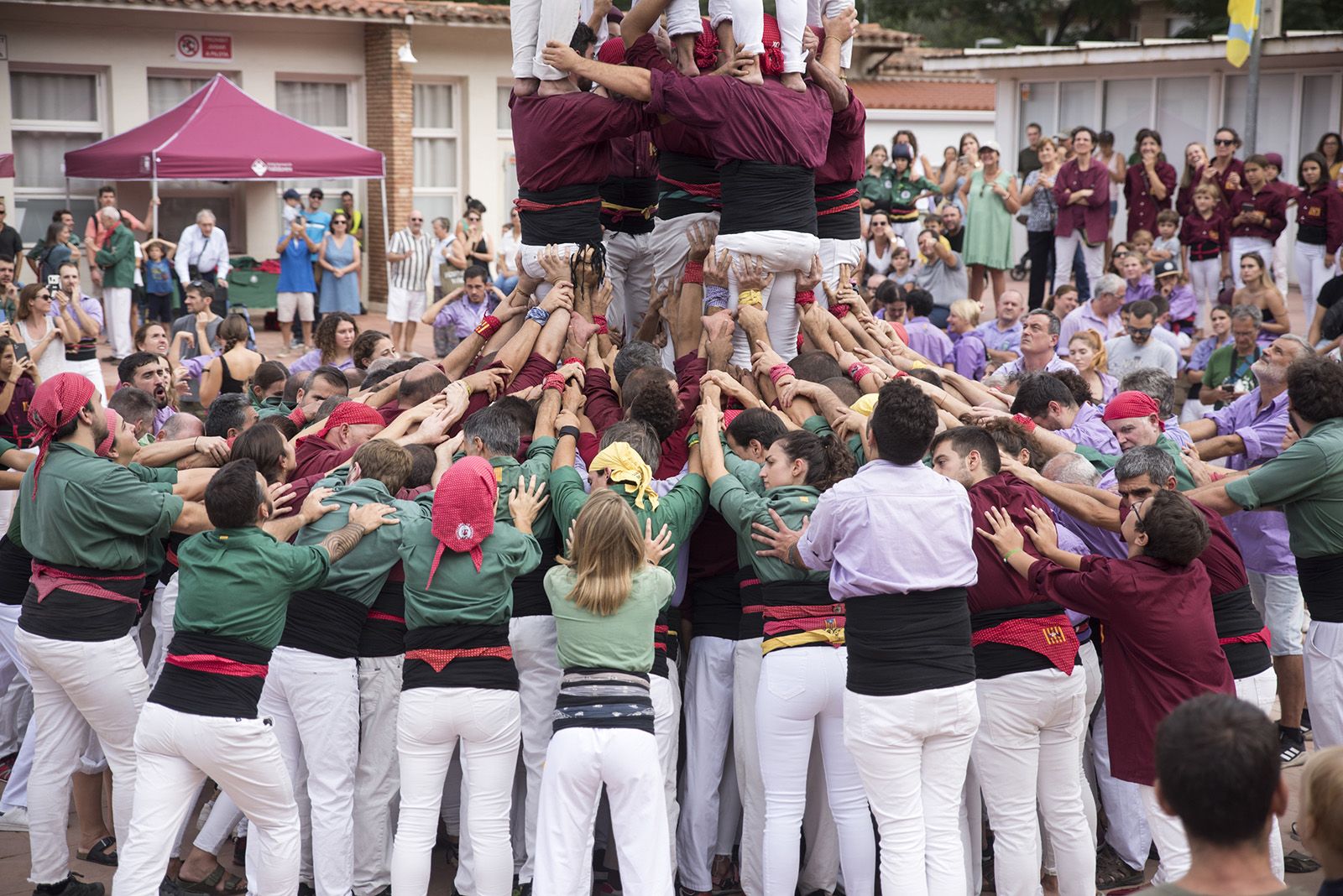 Trobada Castellera de Festa Major de Valldoreix. FOTO: Bernat Millet.