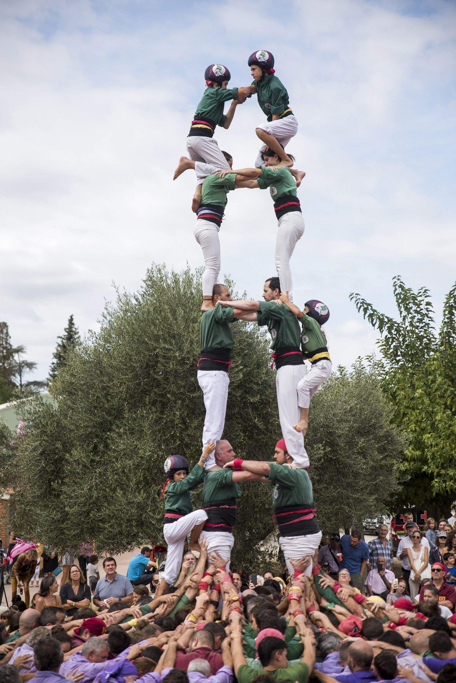 Trobada Castellera de Festa Major de Valldoreix. FOTO: Bernat Millet.
